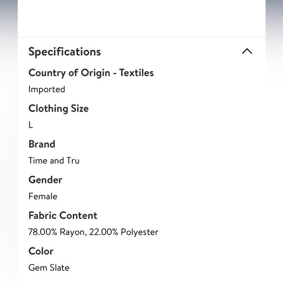 NWT TIME & TRU Long Sleeve Sweater Cardigan in Gem Slate LG - Picture 8 of 8